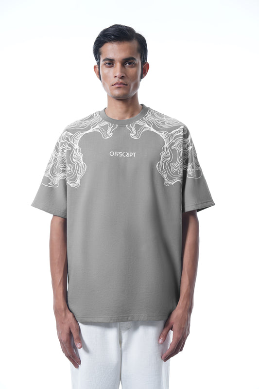 SMOKE SCREEN GREY OVERSIZED TEE