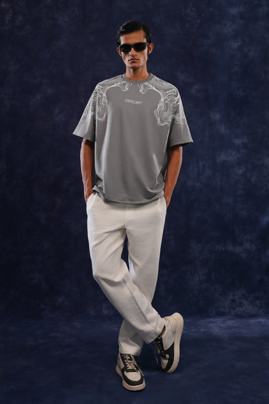 SMOKE SCREEN GREY OVERSIZED TEE