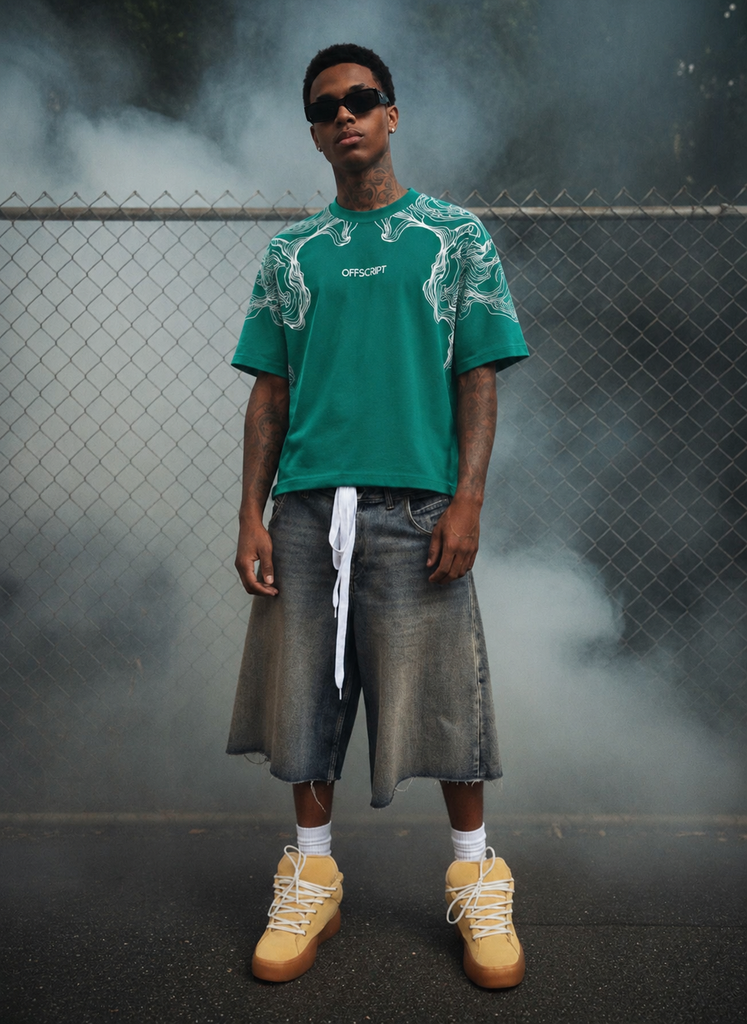 SMOKE SCREEN GREEN TEE