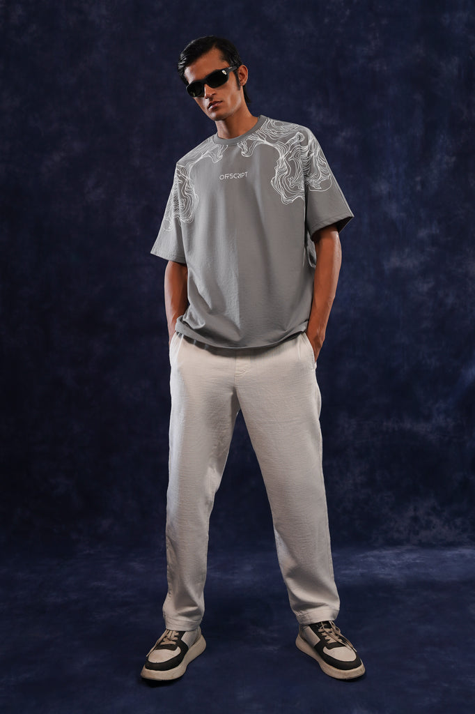 SMOKE SCREEN GREY OVERSIZED TEE